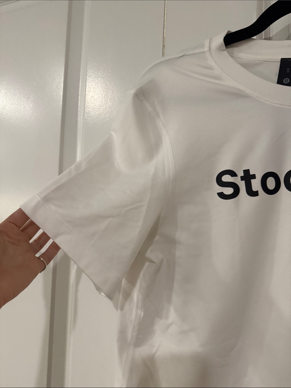 Men's White 'Stockholm' Logo Tee by lululemon athletica - Picture 4 of 7
